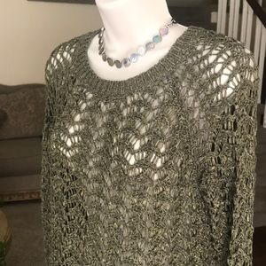 Green Caged Pull Over